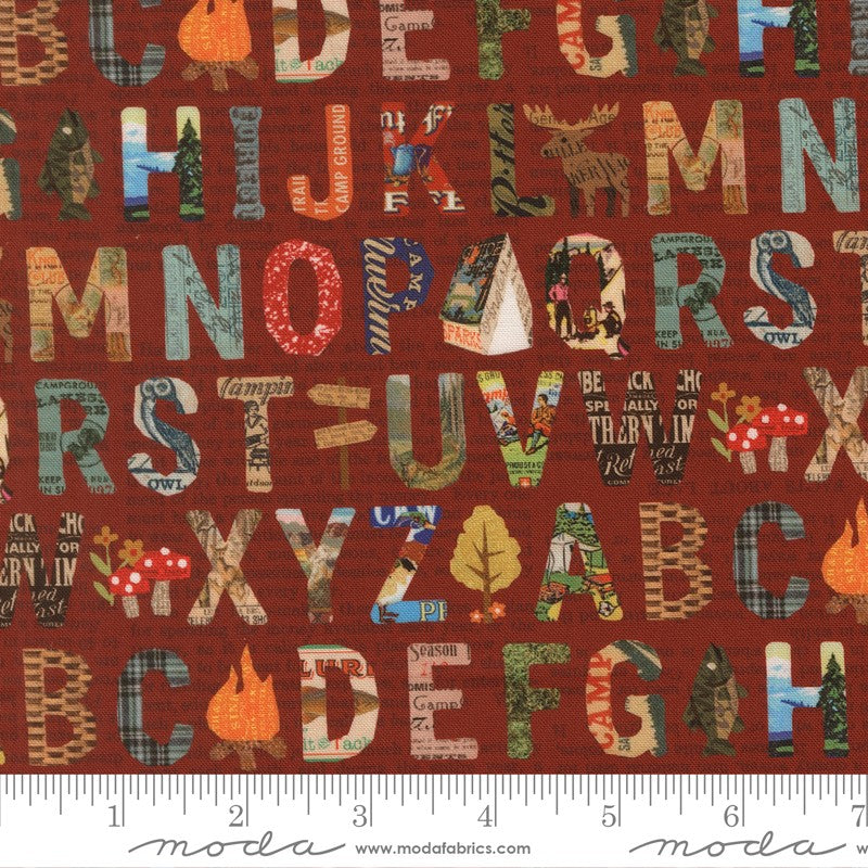 Paper Trails - Alphabet in Campfire - Cathe Holden - Moda (Pre-order: Dec 2026)
