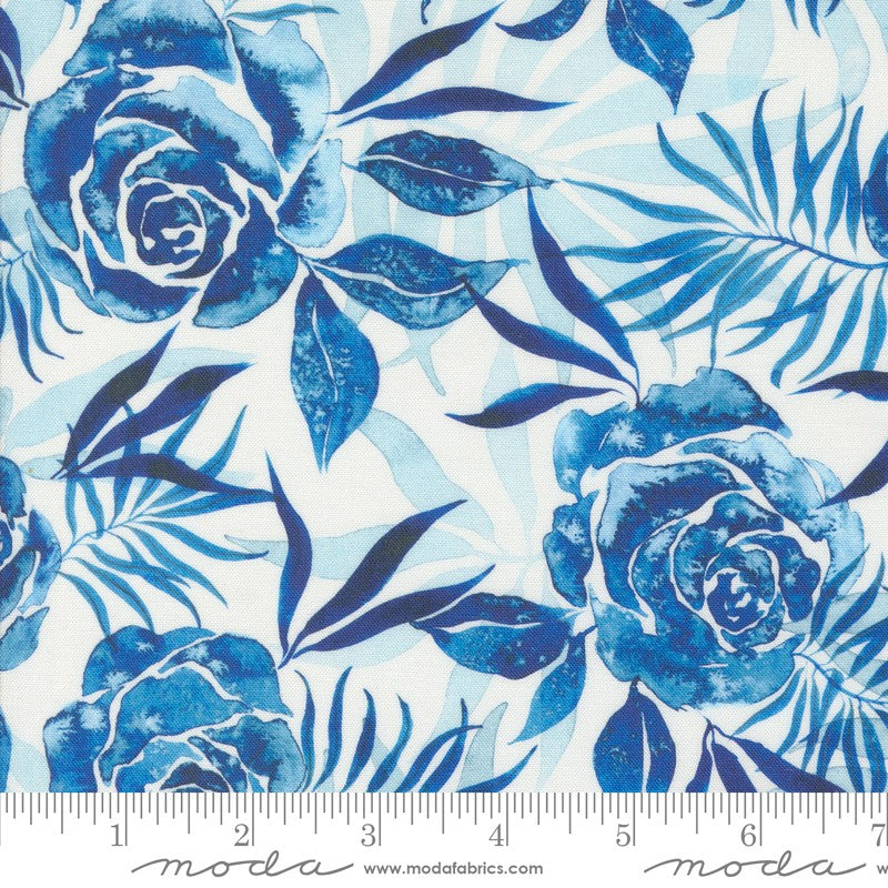Coming Up Roses - Prussian Rose in Cloud/Sapphire - Create Joy Project - Moda (Pre-order Mar 2024)