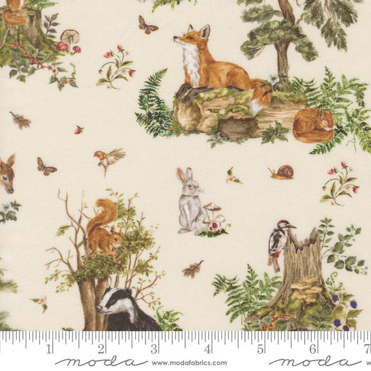 Fable & Fern - Beneath The Trees in Eggshell - Watercolour Heart - Moda (Pre-order: Nov 2026)