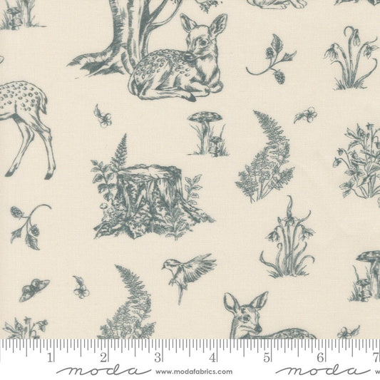 Fable & Fern - Fawns in Eggshell - Watercolour Heart - Moda (Pre-order: Nov 2026)