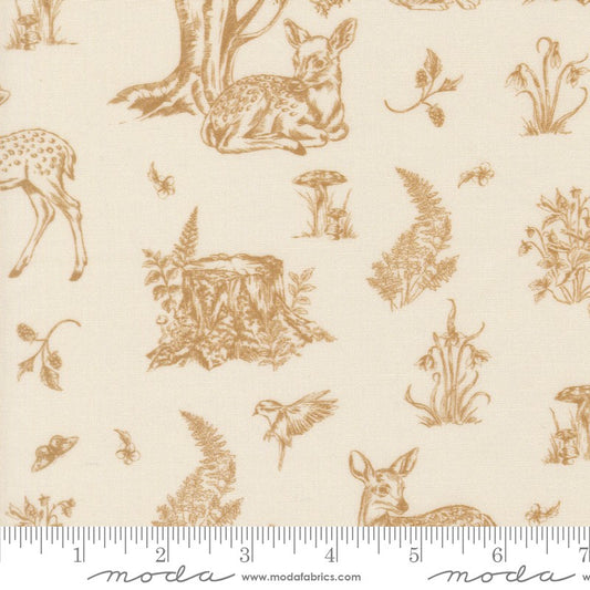 Fable & Fern - Fawns in Golden - Watercolour Heart - Moda (Pre-order: Nov 2026)