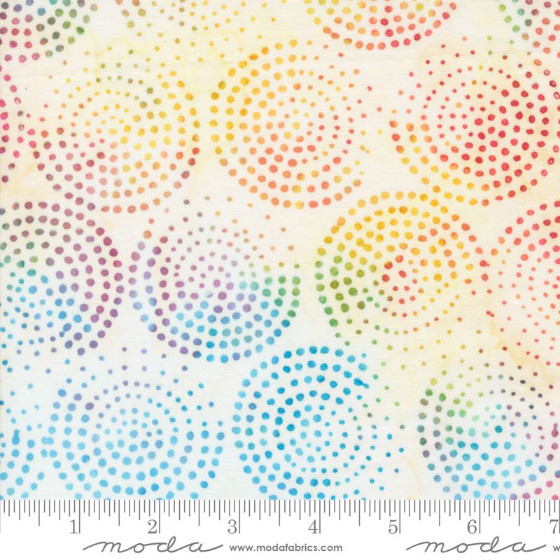 Echo Batiks - 4369-11 in Rainbow Cream Swirl - Moda