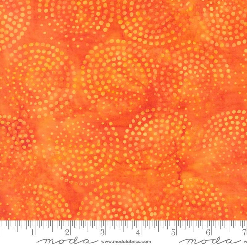 Echo Batiks - 4369-19 in Tangerine Swirl - Moda