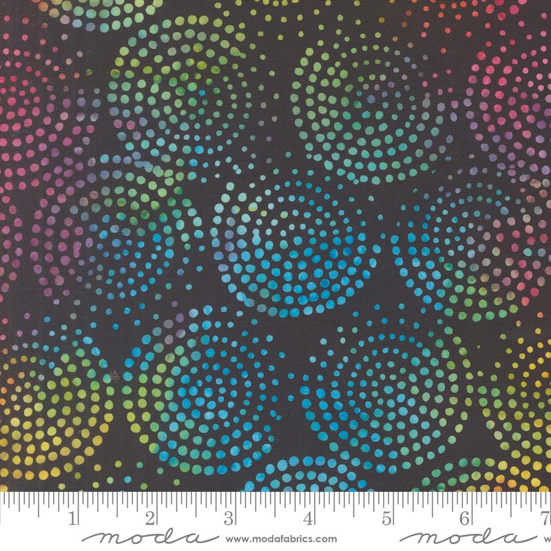 Echo Batiks - 4369-33 in Rainbow Midnight Swirl - Moda - Dinkydoo Fabrics