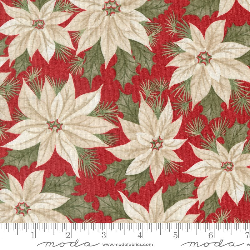 A Christmas Carol - Promising Poinsettia in Crimson - 3 Sisters - Moda (Pre-order June 2024)