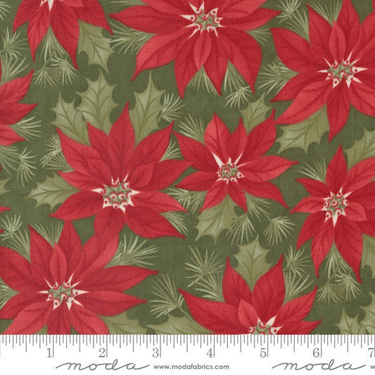 A Christmas Carol - Promising Poinsettia in Holly - 3 Sisters - Moda (Pre-order June 2024)