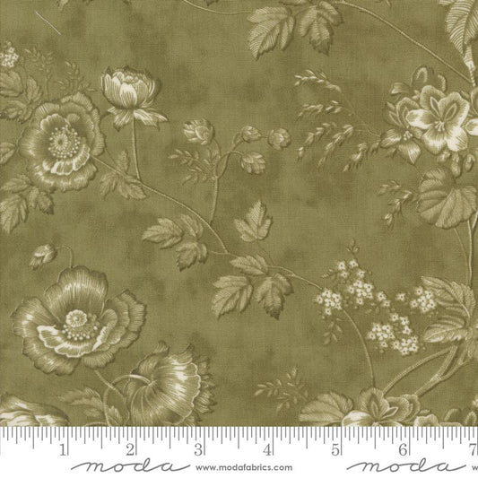 3 Sisters Favorites Meadow Greens - Floral in Rosemary - 3 Sisters - Moda