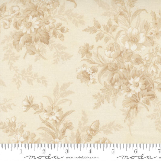 Breathtaking Blues - Bouquets in Porcelain/Ecru - 3 Sisters - Moda (Pre-order: Aug 2026)