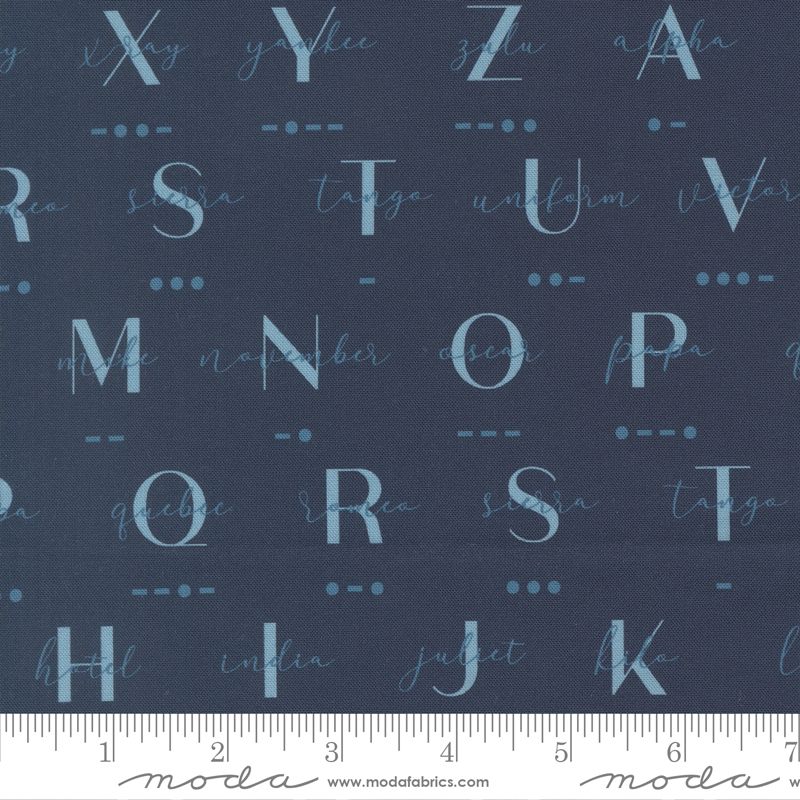 High Flight - Morse Code in Navy - Sariditty - Moda