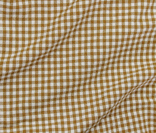 Organic Gingham (55") - Dijon - Telio