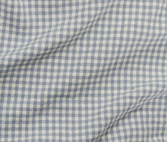 Organic Gingham (55") - Blue Powder - Telio