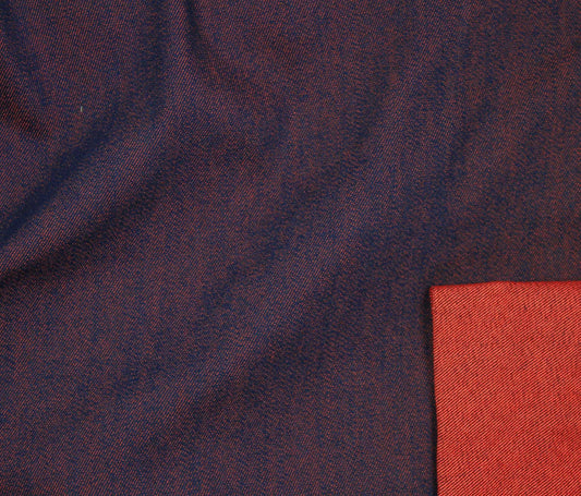 Norma Jean Stretch Denim  (58") - Denim/Orange - Telio