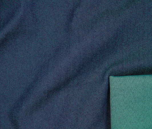 Norma Jean Stretch Denim  (58") - Denim/Aqua - Telio