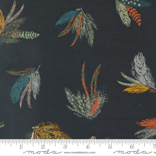 Woodland & Wildflowers - Feather Friends in Charcoal - Fancy That Design House - Moda