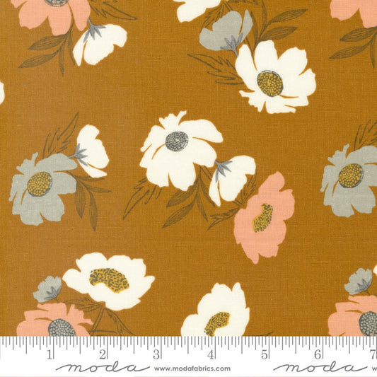Woodland & Wildflowers - Bold Blooms in Caramel - Fancy That Design House - Moda