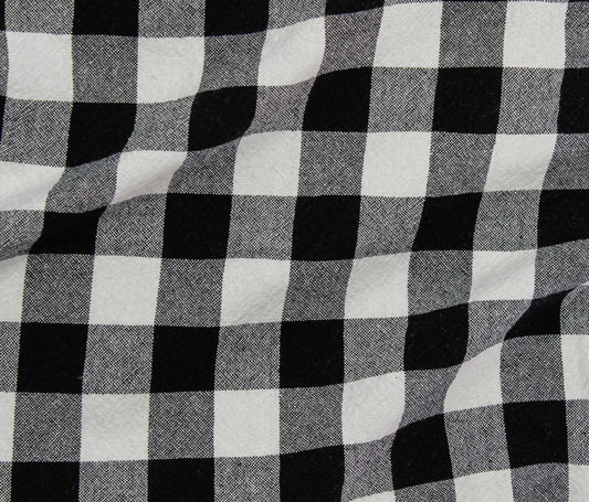 Organic (100% Cotton) Checkered (55") - Black - Telio