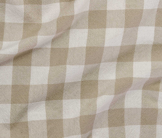 Organic (100% Cotton) Checkered (55") - Beige - Telio