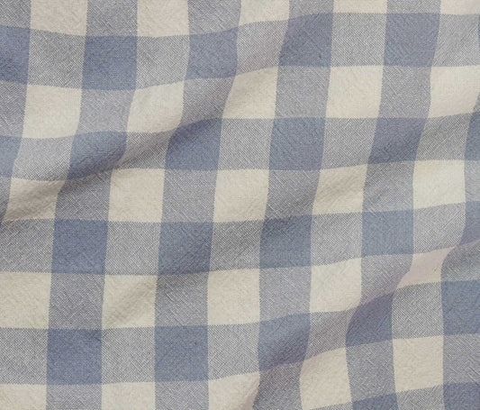 Organic (100% Cotton) Checkered (55") - Blue Powder - Telio
