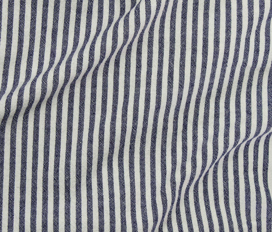 Organic (100% Cotton) Stripes (55") - Navy/White - Telio