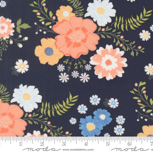 Catching Sunshine - In The Wild in Navy - Keri Anguiano - Moda (Pre-order: Feb 2027)
