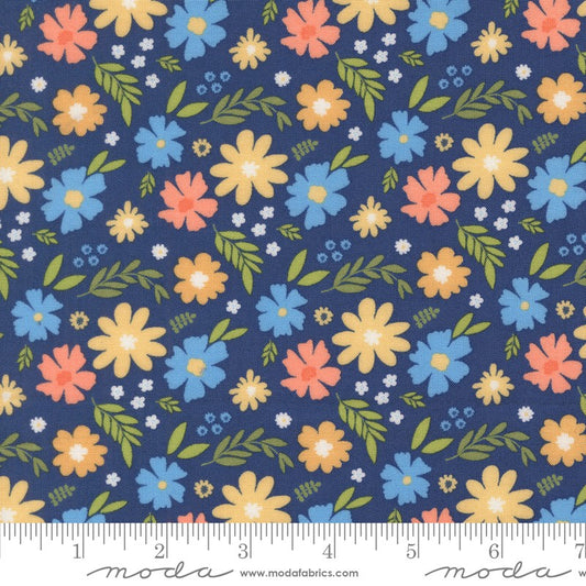 Catching Sunshine - Garden in Cobalt - Keri Anguiano - Moda (Pre-order: Feb 2027)