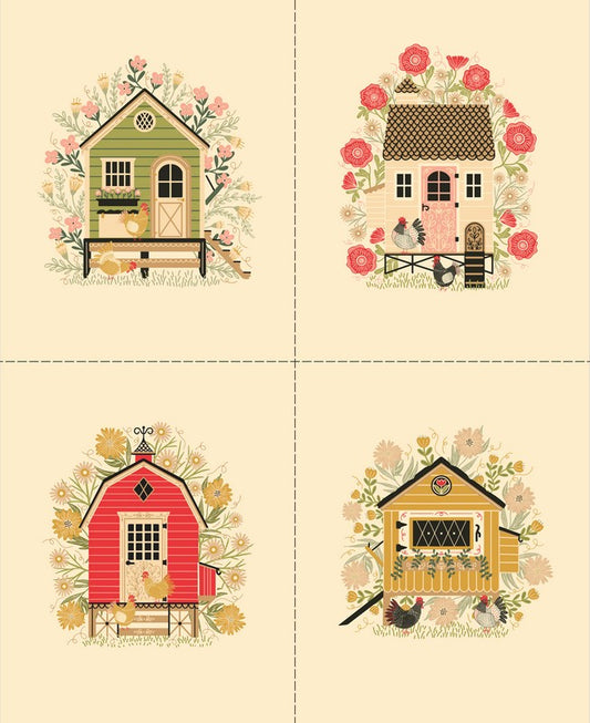 The Henhouse - Panel in Cloud - Gingiber - Moda (Pre-order: Mar 2026)