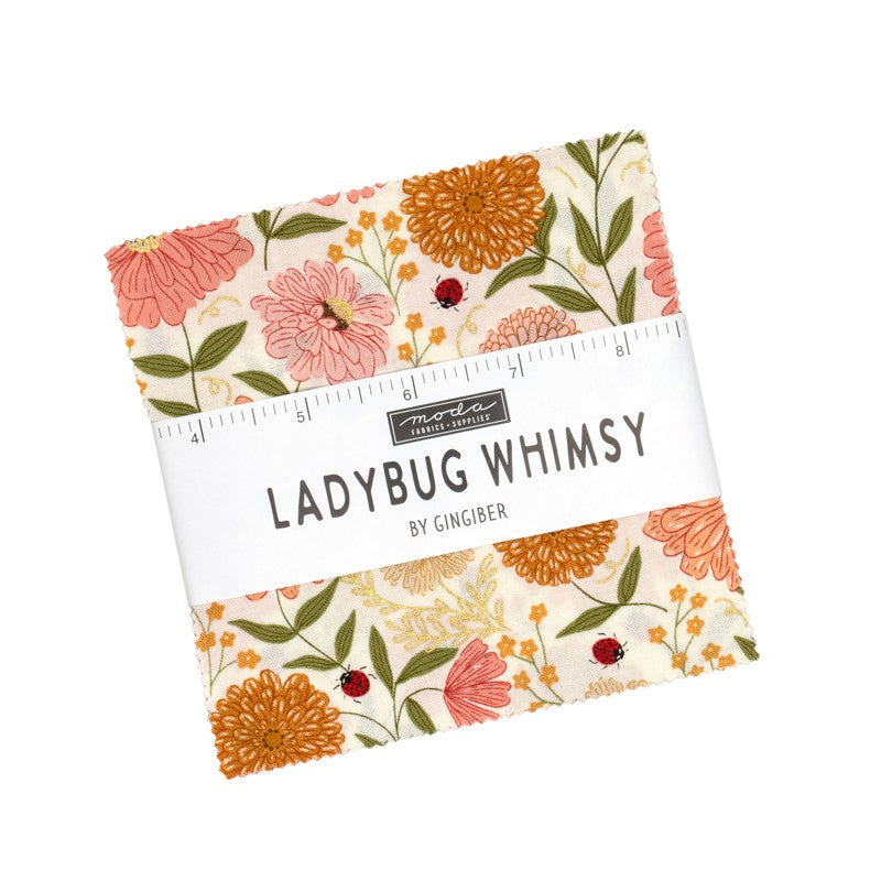 Ladybug Whimsy - Charm Pack - Gingiber - Moda (Pre-order: Oct 2026)