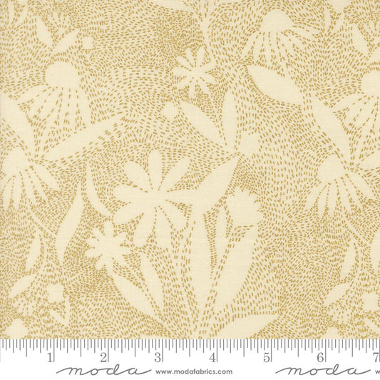 Ladybug Whimsy - Outlines METALLIC in Eggshell - Gingiber - Moda (Pre-order: Oct 2026)