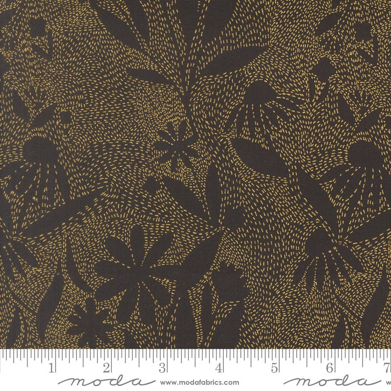 Ladybug Whimsy - Outlines METALLIC in Midnight - Gingiber - Moda (Pre-order: Oct 2026)