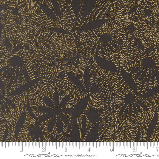Ladybug Whimsy - Outlines METALLIC in Midnight - Gingiber - Moda (Pre-order: Oct 2026)
