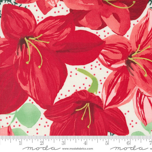 Winterly - Christmas Lily in Cream - Robin Pickens - Moda (Pre-order: May 2024)