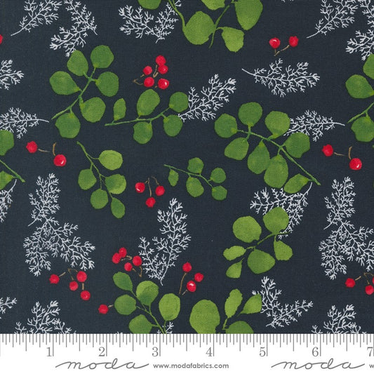 Winterly - Greenery & Berries in Soft Black - Robin Pickens - Moda (Pre-order: May 2024)
