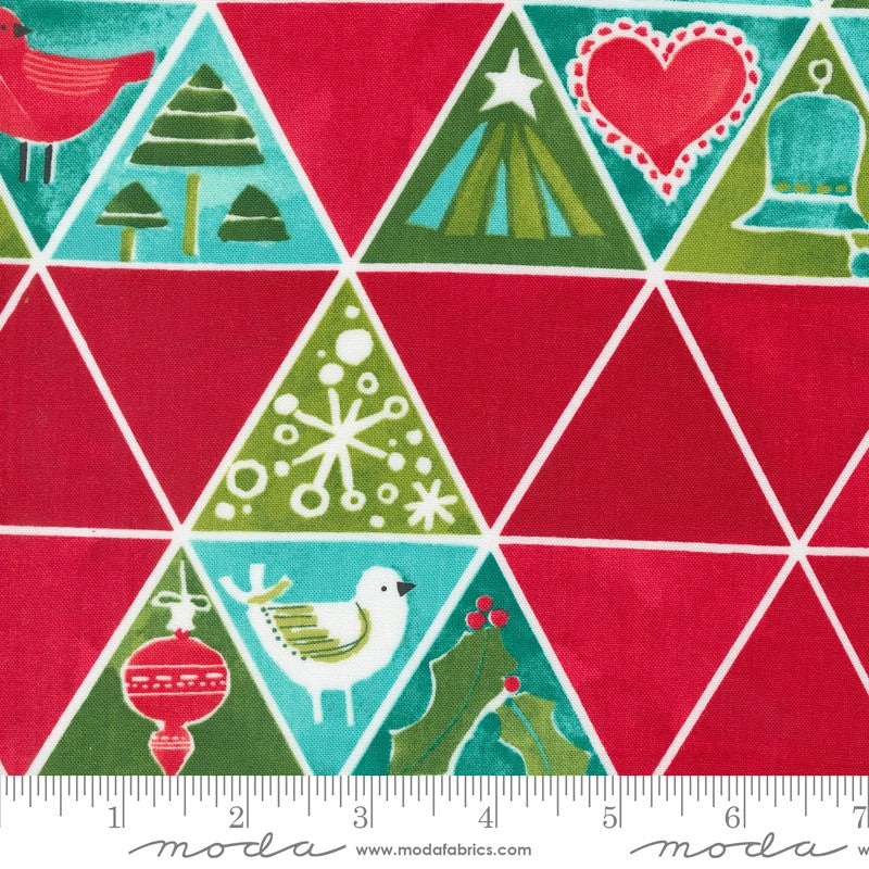 Winterly - Christmas Tree Mosaic in Crimson - Robin Pickens - Moda (Pre-order: May 2024)
