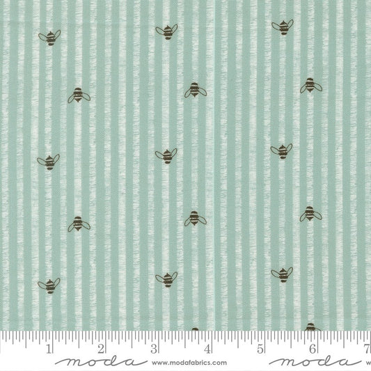 Pollinators - Bee Stripes in Stream - Robin Pickens - Moda (Pre-order: Jan 2027)