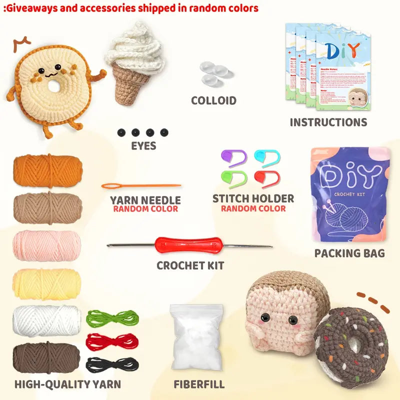 Crochet Kit - Tasty Snack Buddies (4 Pc)