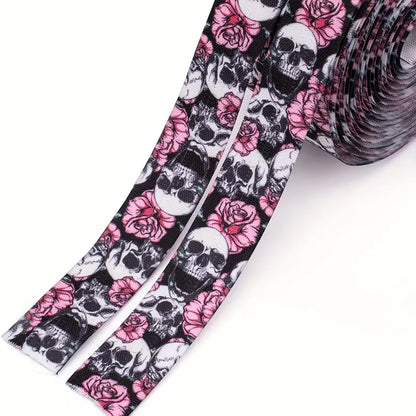 Zipper Set Nylon #5 - Floral Skulls (4.9 Yards & BONUS 10 Pulls)