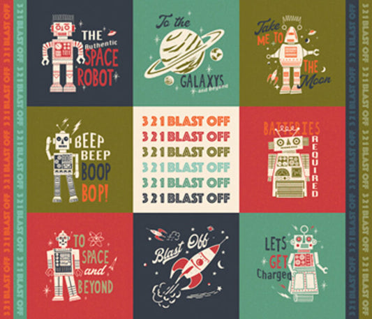 321 Blast Off - PANEL - Stacy Iest Hsu - Moda 0956-11