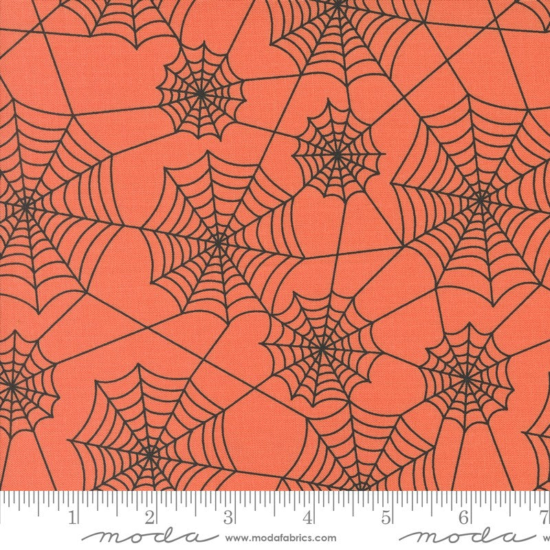 Hey Boo - Webs in Soft Pumpkin - Lella Boutique - Moda (Pre-order: Apr 2024)