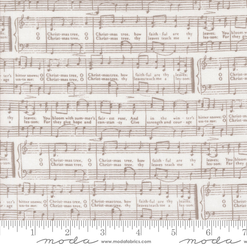 Berry and Pine - Music Notes in Snow - Lella Boutique - Moda