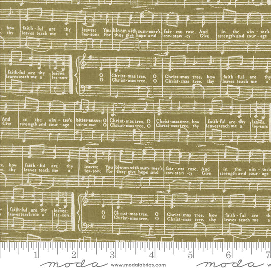 Berry and Pine - Music Notes in Sage - Lella Boutique - Moda
