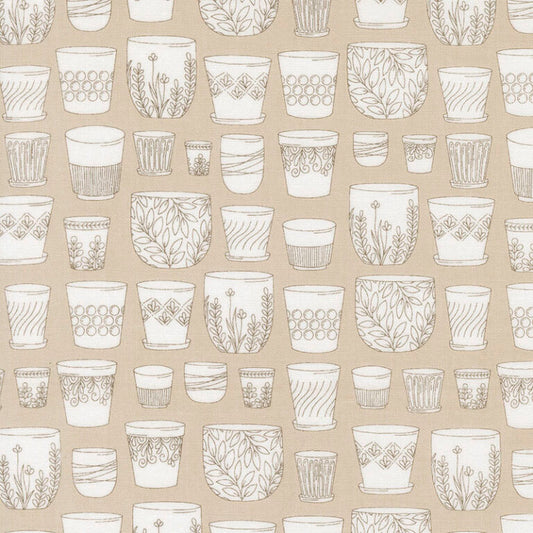 Potted - Pebble - Kiley's Quilt Room - Moda 26141-22