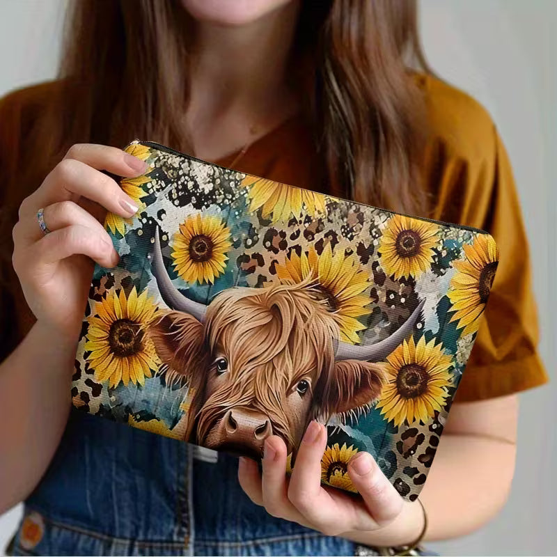 Sew n' Stash Bag - Highland Sunflowers