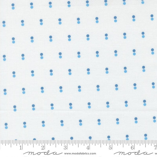 Blueprint - Dots in White/Harbor - Camille Roskelley - Moda (Pre-order: Jan 2026)