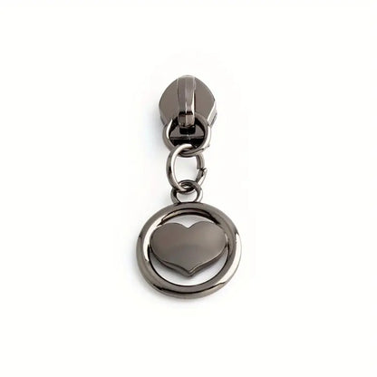 Heart Circle Zipper Pull #5