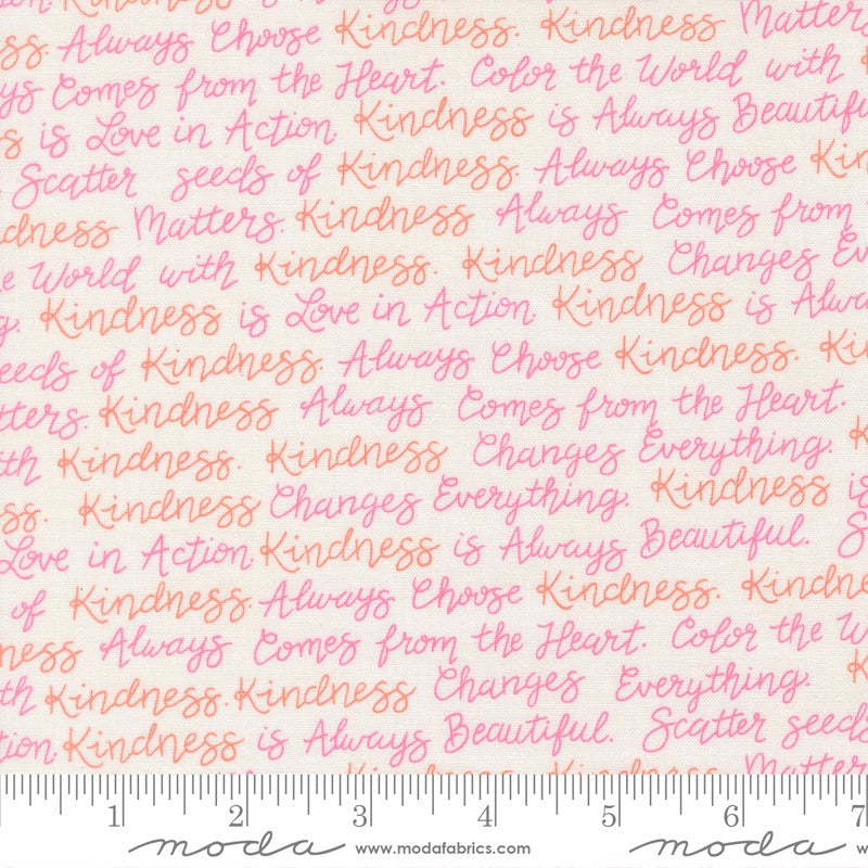 Kindness - Words in Dogwood - Deb Strain - Moda (Pre-order: Feb 2026) - Dinkydoo Fabrics