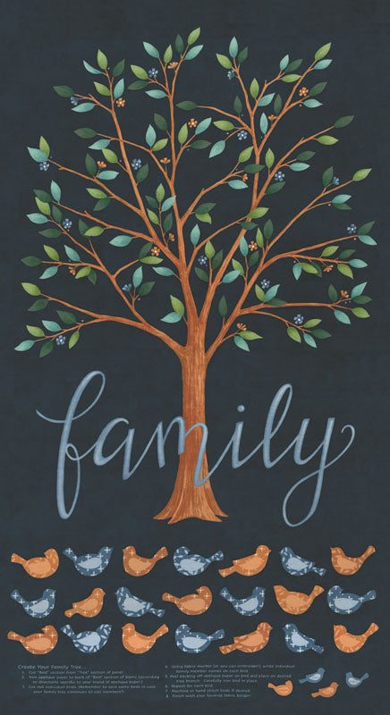 Family Tree - Night Sky PANEL 6166-15 - Deb Strain - Moda
