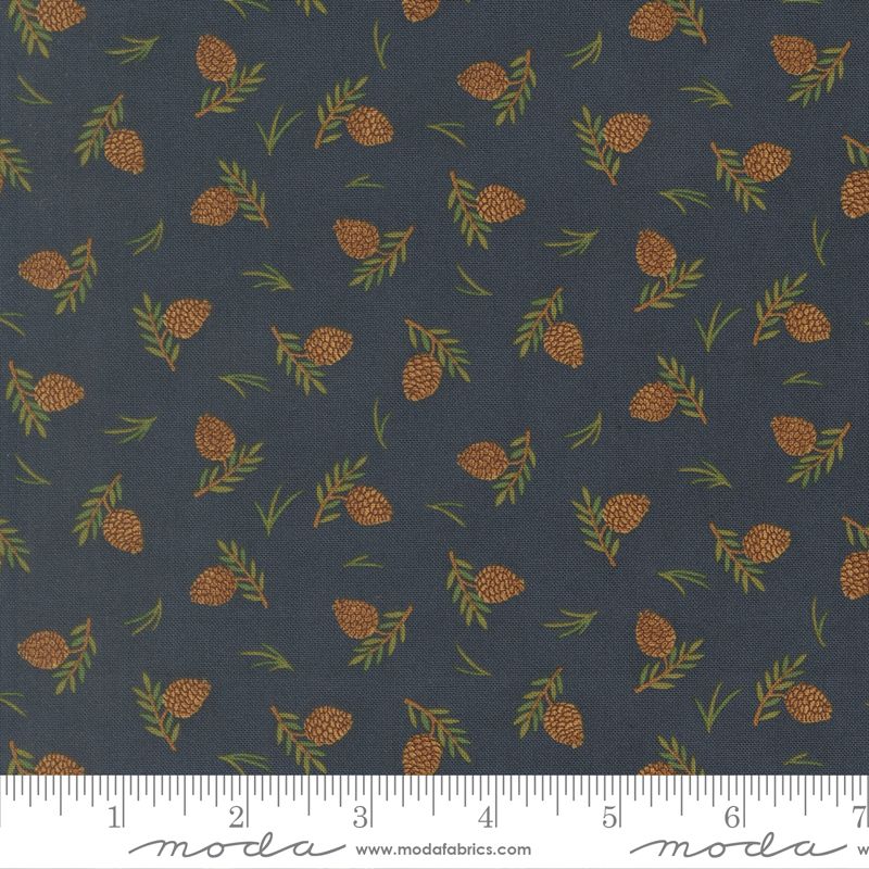Northwoods Lodge - Tossed Pinecones in Midnight - Deb Strain - Moda (Pre-order: Aug 2026)