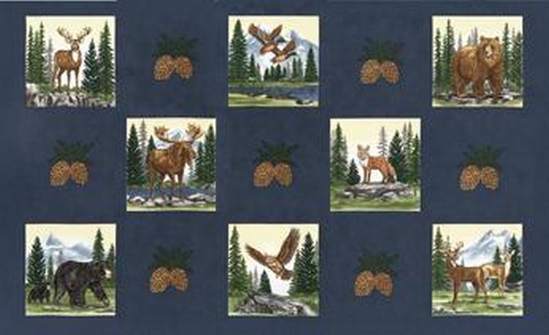 Northwoods Lodge - Panel in Midnight - Deb Strain - Moda (Pre-order: Aug 2026)