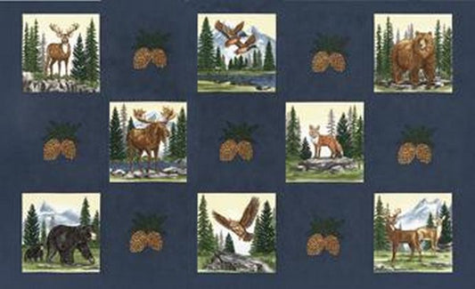 Northwoods Lodge - Panel in Midnight - Deb Strain - Moda (Pre-order: Aug 2026)