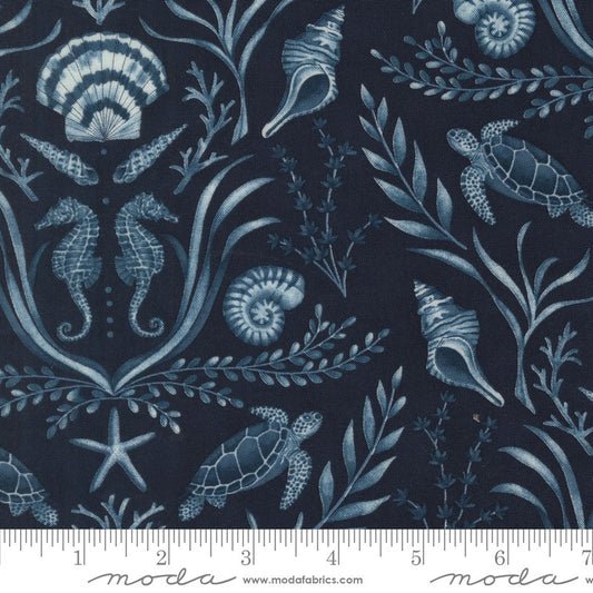 Seaside - Damask in Deep Sea - Deb Strain - Moda (Pre-order: Feb 2027)
